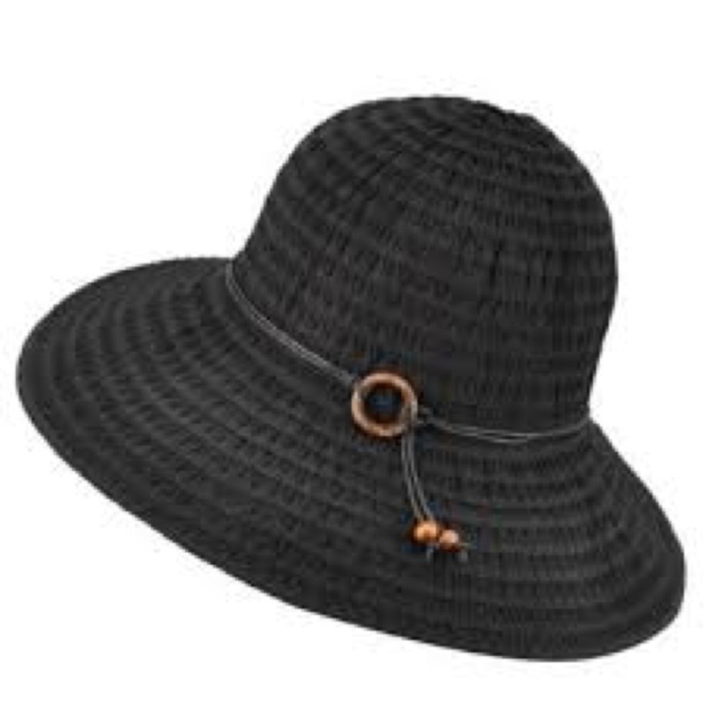 Betmar, Coconut Ring Safari Braid Hat in Black, UPF 50+, Excellent Condition